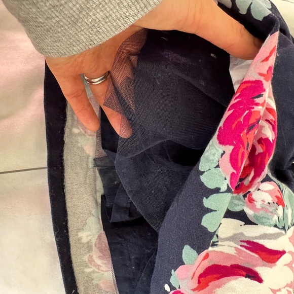 Pink and Blue Floral A-Line Knee-Length Dress - Picture 6 of 6